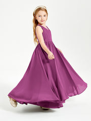 Robes de Demoiselle d'Honneur Junior Élégantes Sans Manches Orchidee