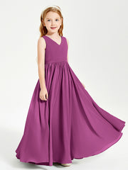 Robes de Demoiselle d'Honneur Junior Élégantes Sans Manches Orchidee