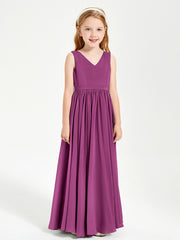 Robes de Demoiselle d'Honneur Junior Élégantes Sans Manches Orchidee