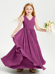 Robes de Demoiselle d'Honneur Junior Élégantes Sans Manches Orchidee