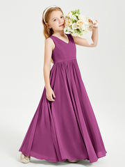 Robes de Demoiselle d'Honneur Junior Élégantes Sans Manches Orchidee