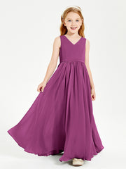 Robes de Demoiselle d'Honneur Junior Élégantes Sans Manches Orchidee