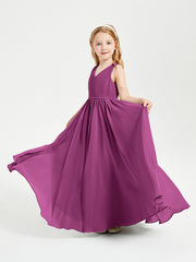 Robes de Demoiselle d'Honneur Junior Élégantes Sans Manches Orchidee