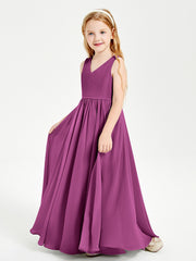 Robes de Demoiselle d'Honneur Junior Élégantes Sans Manches Orchidee
