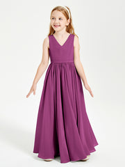 Robes de Demoiselle d'Honneur Junior Élégantes Sans Manches Orchidee