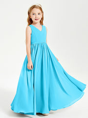 Robes de Demoiselle d'Honneur Junior Élégantes Sans Manches Piscine