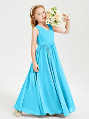 Robes de Demoiselle d'Honneur Junior Élégantes Sans Manches Piscine