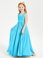 Robes de Demoiselle d'Honneur Junior Élégantes Sans Manches Piscine