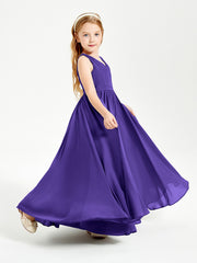 Robes de Demoiselle d'Honneur Junior Élégantes Sans Manches Régence