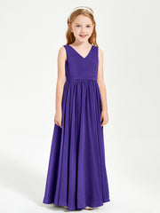 Robes de Demoiselle d'Honneur Junior Élégantes Sans Manches Régence