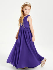Robes de Demoiselle d'Honneur Junior Élégantes Sans Manches Régence