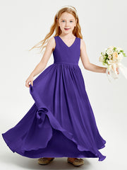 Robes de Demoiselle d'Honneur Junior Élégantes Sans Manches Régence