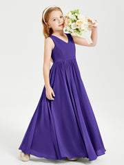 Robes de Demoiselle d'Honneur Junior Élégantes Sans Manches Régence