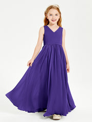 Robes de Demoiselle d'Honneur Junior Élégantes Sans Manches Régence