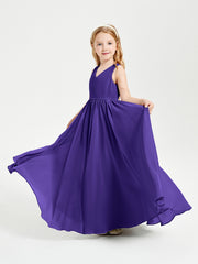 Robes de Demoiselle d'Honneur Junior Élégantes Sans Manches Régence
