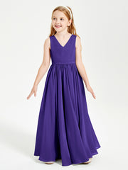 Robes de Demoiselle d'Honneur Junior Élégantes Sans Manches Régence