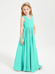 Robes de Demoiselle d'Honneur Junior Élégantes Sans Manches Spa