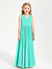 Robes de Demoiselle d'Honneur Junior Élégantes Sans Manches Spa