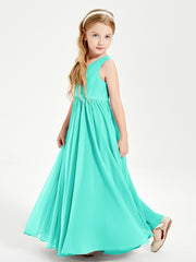 Robes de Demoiselle d'Honneur Junior Élégantes Sans Manches Spa