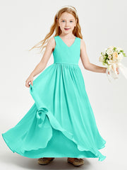 Robes de Demoiselle d'Honneur Junior Élégantes Sans Manches Spa