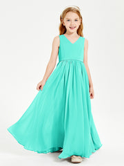 Robes de Demoiselle d'Honneur Junior Élégantes Sans Manches Spa