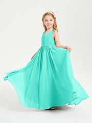 Robes de Demoiselle d'Honneur Junior Élégantes Sans Manches Spa