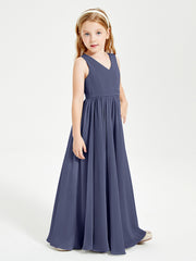 Robes de Demoiselle d'Honneur Junior Élégantes Sans Manches Orageux