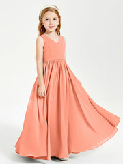 Robes de Demoiselle d'Honneur Junior Élégantes Sans Manches Crépuscule