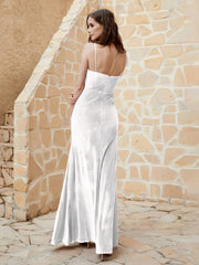 Robe Capot en Velours Longueur au Sol Ivoire Grande Taille