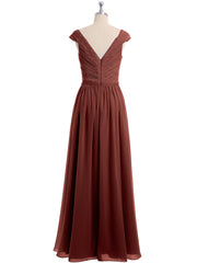 Dentelle Top Mousseline Bas Robe Avec Mancherons terracotta Grande Taille