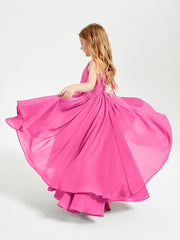 Robes de Demoiselle d'Honneur Junior en Mousseline Azalée