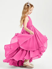 Robes de Demoiselle d'Honneur Junior en Mousseline Azalée