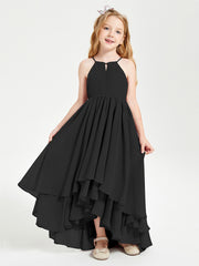 Robes de Demoiselle d'Honneur Junior en Mousseline Noir