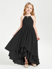 Robes de Demoiselle d'Honneur Junior en Mousseline Noir