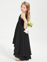 Robes de Demoiselle d'Honneur Junior en Mousseline Noir