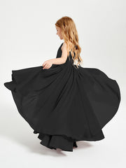 Robes de Demoiselle d'Honneur Junior en Mousseline Noir
