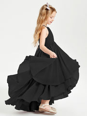 Robes de Demoiselle d'Honneur Junior en Mousseline Noir