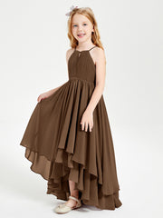 Robes de Demoiselle d'Honneur Junior en Mousseline Brun