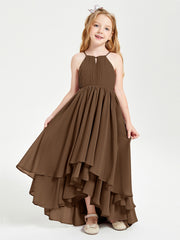 Robes de Demoiselle d'Honneur Junior en Mousseline Brun