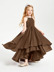 Robes de Demoiselle d'Honneur Junior en Mousseline Brun
