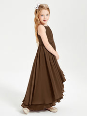 Robes de Demoiselle d'Honneur Junior en Mousseline Brun
