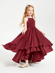 Robes de Demoiselle d'Honneur Junior en Mousseline Bordeaux