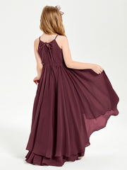 Robes de Demoiselle d'Honneur Junior en Mousseline Cabernet