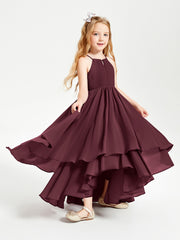 Robes de Demoiselle d'Honneur Junior en Mousseline Cabernet
