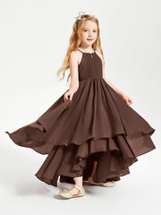 Robes de Demoiselle d'Honneur Junior en Mousseline Chocolat