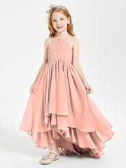 Robes de Demoiselle d'Honneur Junior en Mousseline Corail