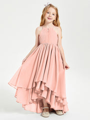 Robes de Demoiselle d'Honneur Junior en Mousseline Corail