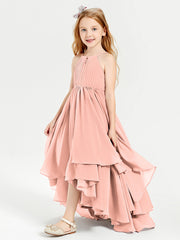 Robes de Demoiselle d'Honneur Junior en Mousseline Corail