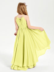 Robes de Demoiselle d'Honneur Junior en Mousseline Jonquille
