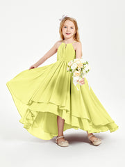 Robes de Demoiselle d'Honneur Junior en Mousseline Jonquille
